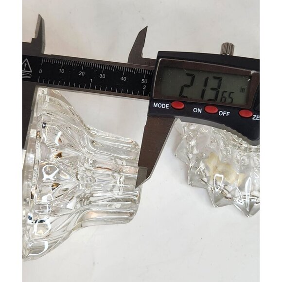 Zajecar 24% Lead Crystal Candle Holders Yugoslavia Holiday Decor Elegant Glasswa - Picture 10 of 10